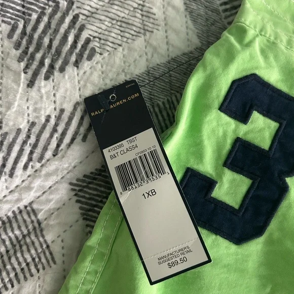 Ralph Lauren Men's Bright Green Swim Shorts - Picture 4 of 9